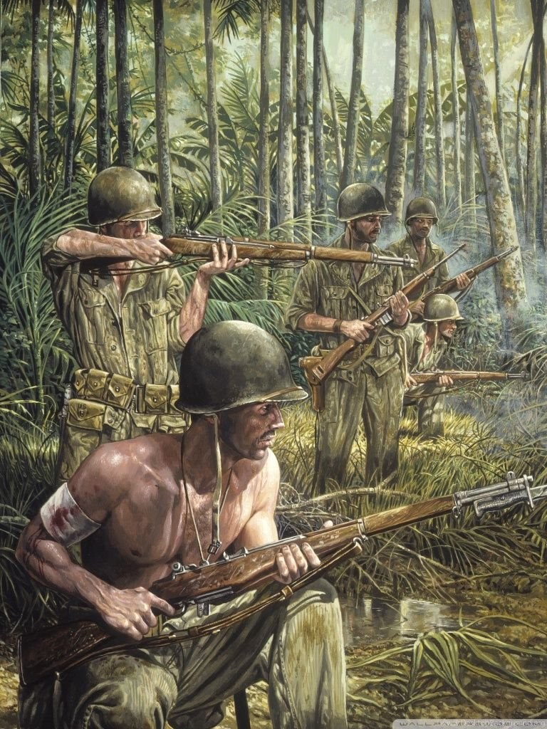 768x1024 Vietnam War Painting Hd Desktop Wallpapers Widescreen High - Vietnam War Painting