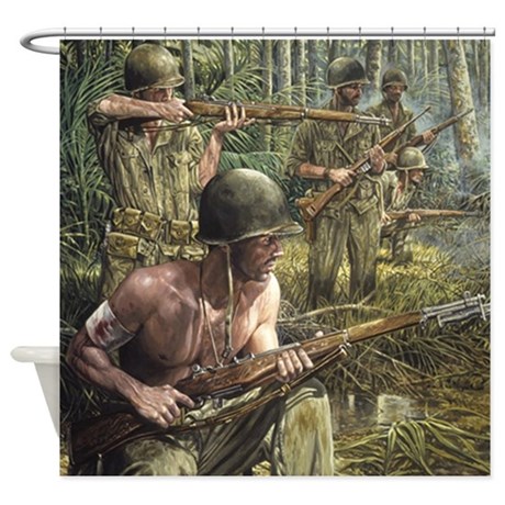 460x460 Vietnam War Painting Shower Curtain By Wickeddesigns4 - Vietnam War Painting