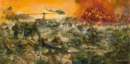 500x247 We Live To Honor Them From Vietnam War By The Artist James Dietz - Vietnam War Painting