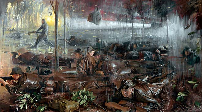 660x365 Battle Of Long Tan The Anzac Portal - Vietnam War Painting