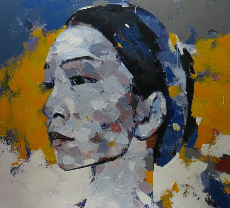 770x697 Saatchi Art Vietnamese Girl Painting By Artist Chu Van - Vietnamese Painting