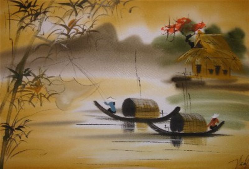 800x544 Vietnamese Silk Painting - Vietnamese Painting