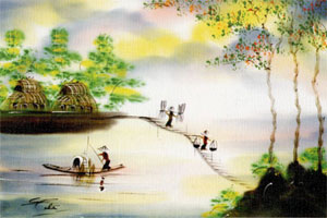 300x200 Vietnamese Silk Painting - Vietnamese Painting