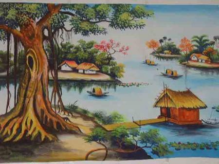 450x337 Vietnamese Silk Painting Vietnam Arts - Vietnamese Painting