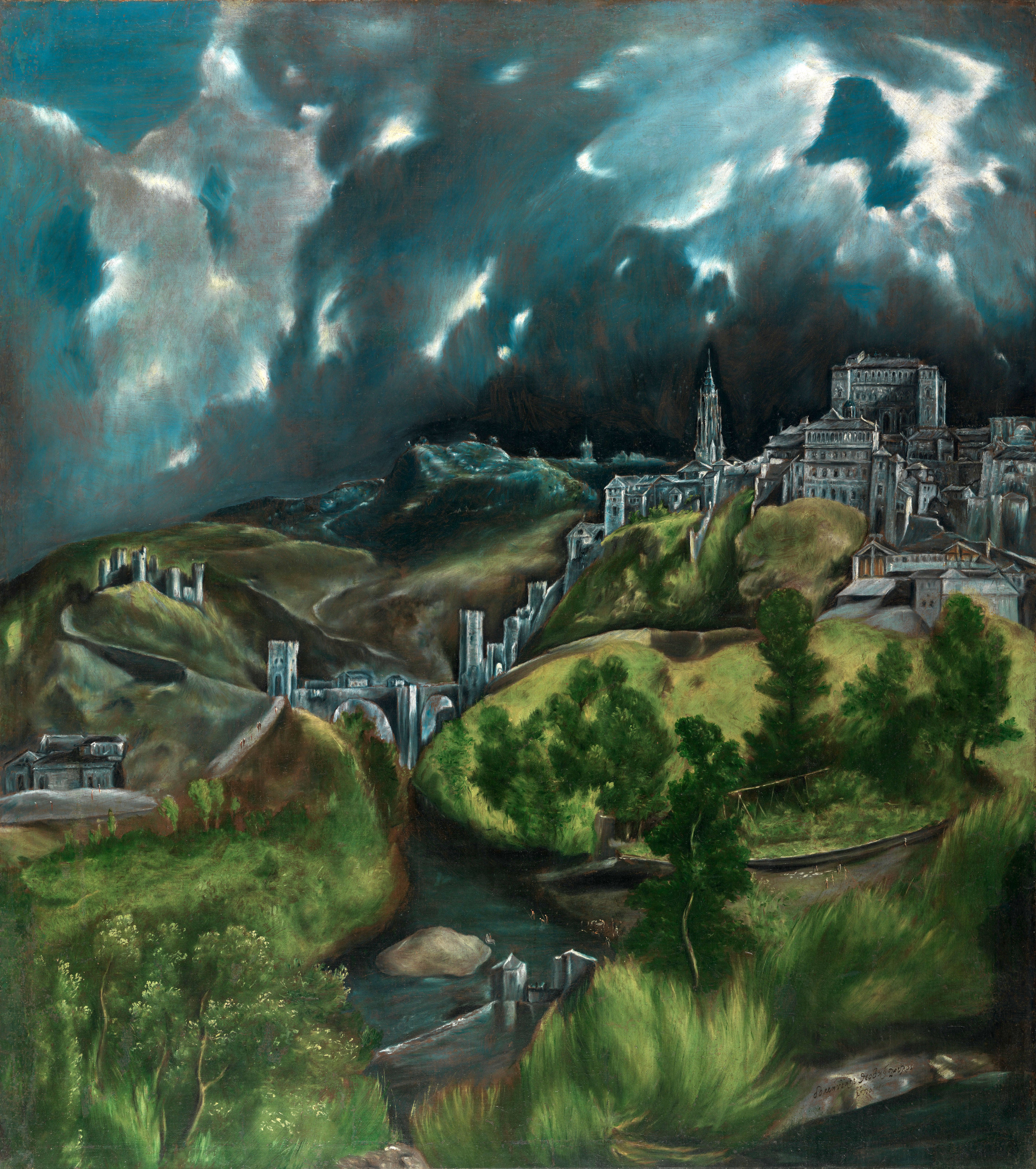 3436x3878 Fileel Greco View Of Toledo.jpg - View Of Toledo Painting
