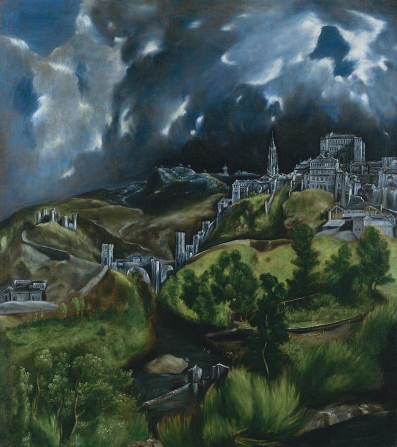 800x900 View Of Toledo, 1604 14 By El Greco - View Of Toledo Painting
