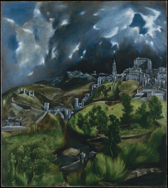 536x600 View Of Toledo, C.1599 - View Of Toledo Painting