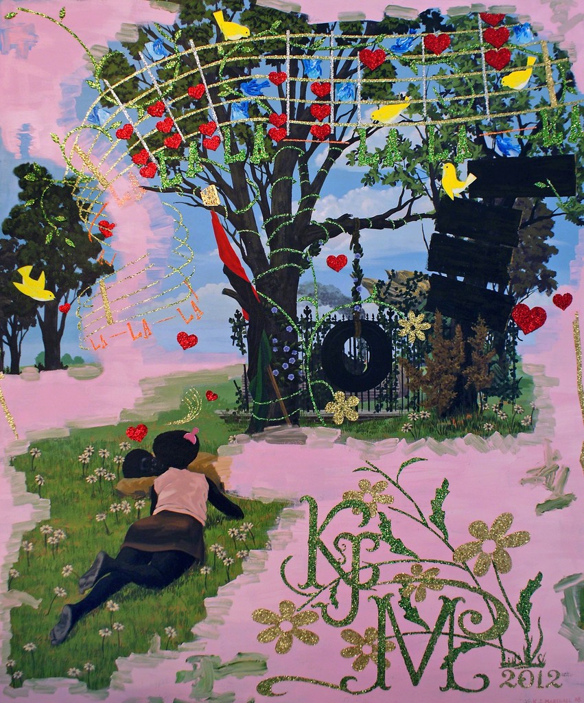 851x1024 Kerry James Marshall Vignette 14 (La La La) (2008) Artsy - Vignette Painting