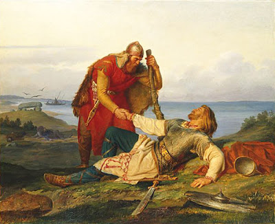 400x326 Painting History Viking Death - Viking Painting