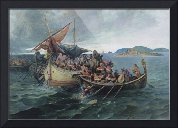 350x251 Stunning Viking Painting Reproductions For Sale On Framed Prints - Viking Painting