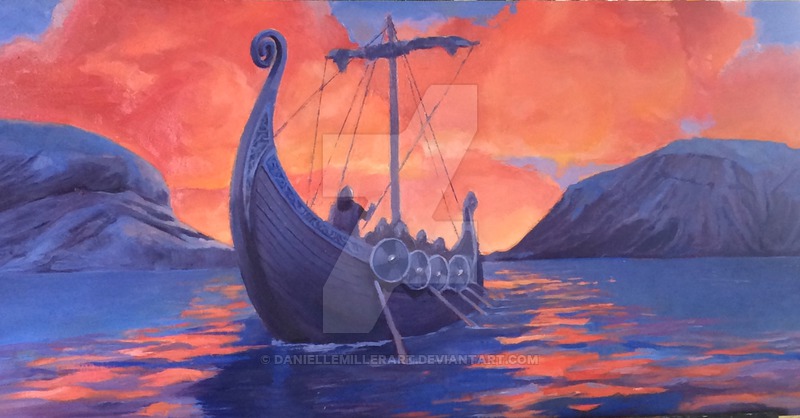 800x418 Viking Painting By Daniellemillerart - Viking Painting