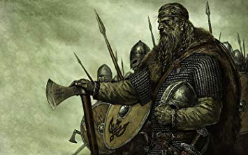 355x222 Real Hand Painted Viking Warriors Canvas Oil Painting - Viking Painting