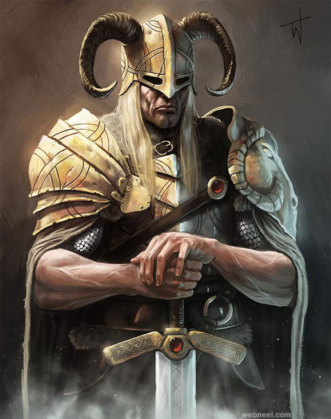660x836 Viking Beautiful Digital Painting 6 - Viking Painting