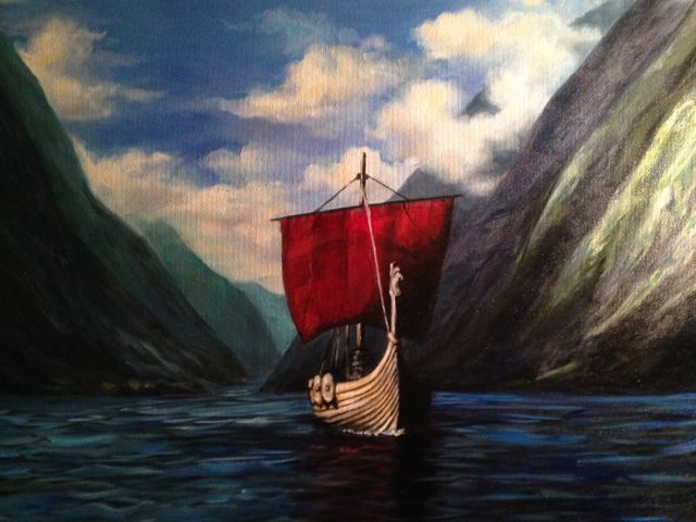 640x480 Gallery Viking Paintings For Sale, - Viking Ship Painting