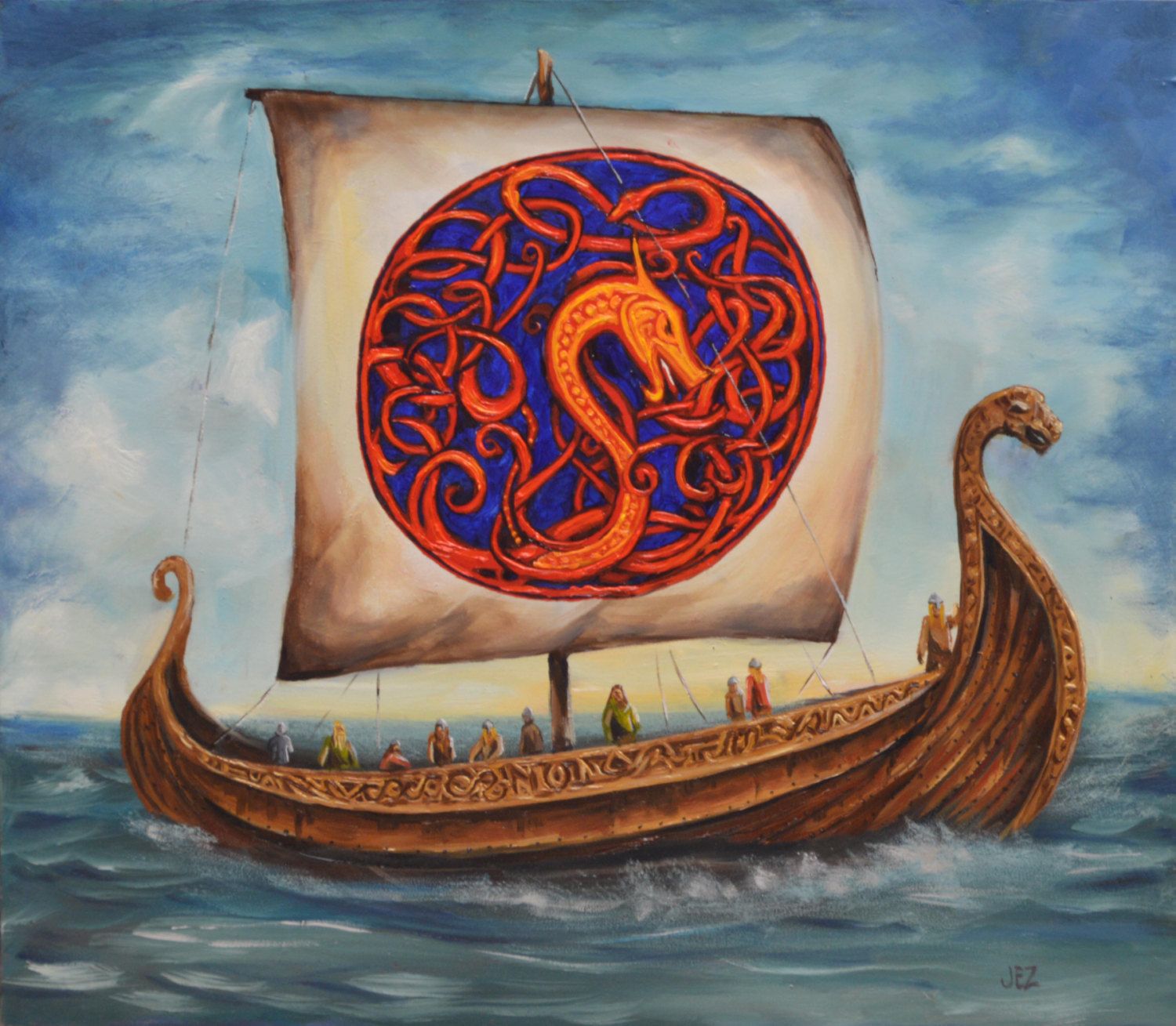 Viking Ship Painting at Explore collection of