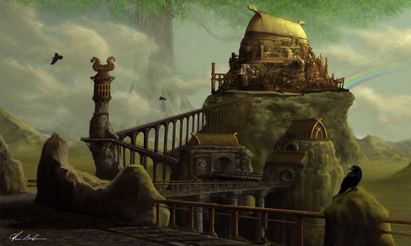 600x360 Valhalla By Lemuren - Viking Valhalla Painting