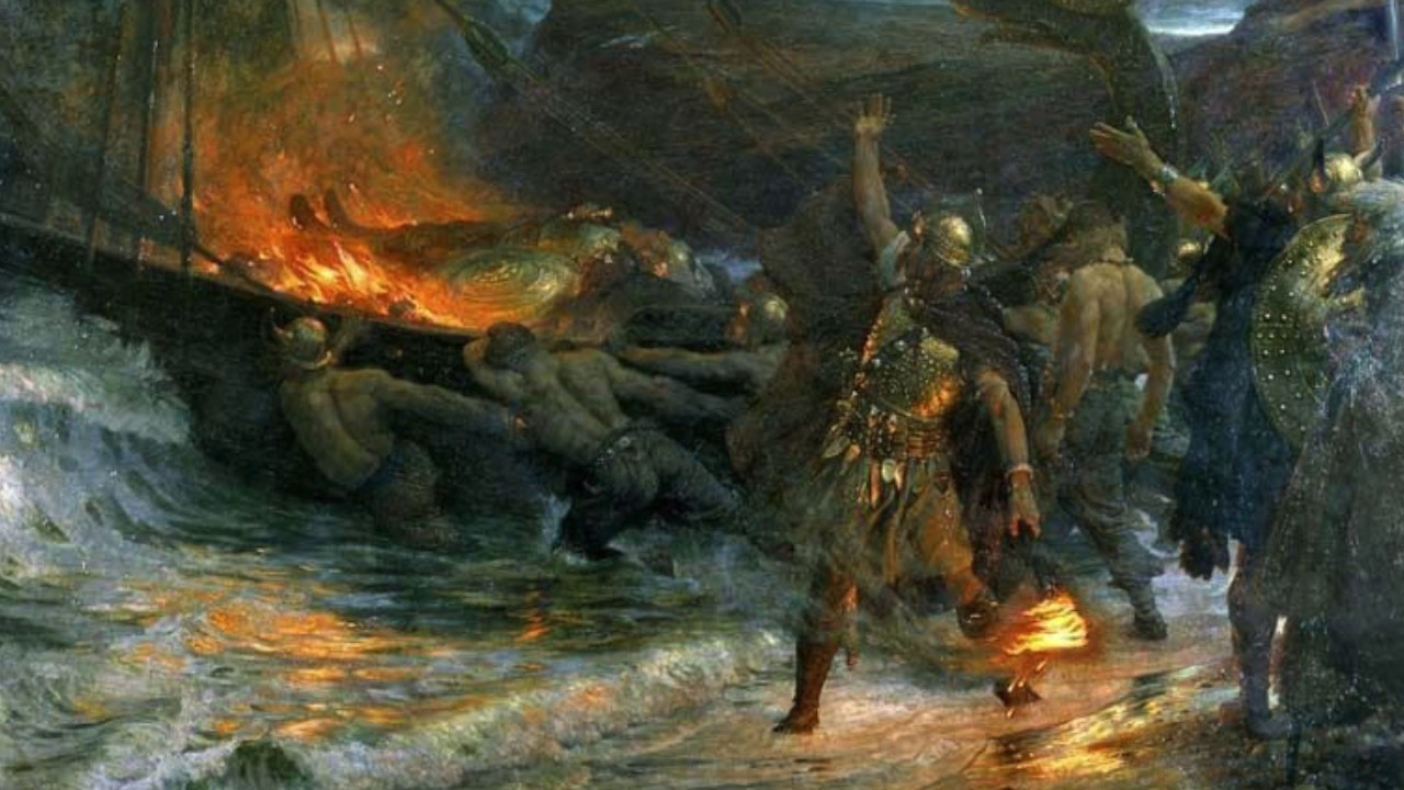 1280x720 Epic Viking Celtic Music - Viking Valhalla Painting