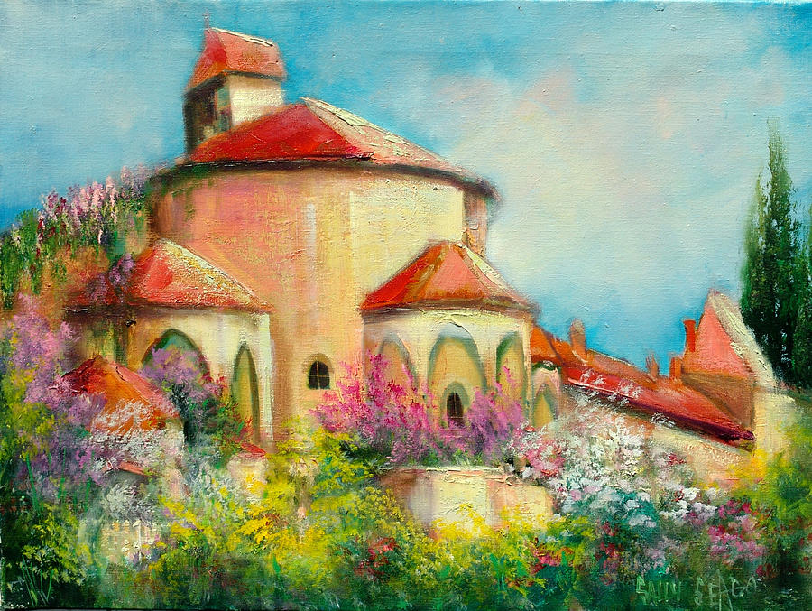 900x677 Italian Villa Painting By Sally Seago - Villa Painting