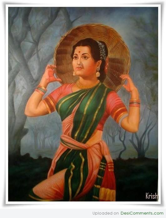 531x699 Indian Village Lady Inspired Indian Paintings - Village Girl Painting