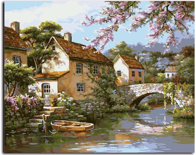765x606 Village - Village Painting