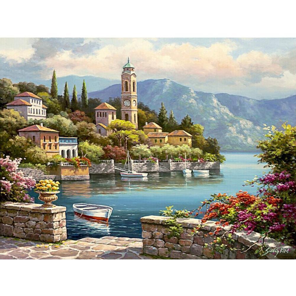 1001x1001 Village Landscape - Village Painting Images