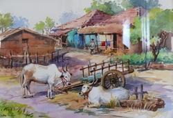 250x170 Village Painting - Village Painting Images