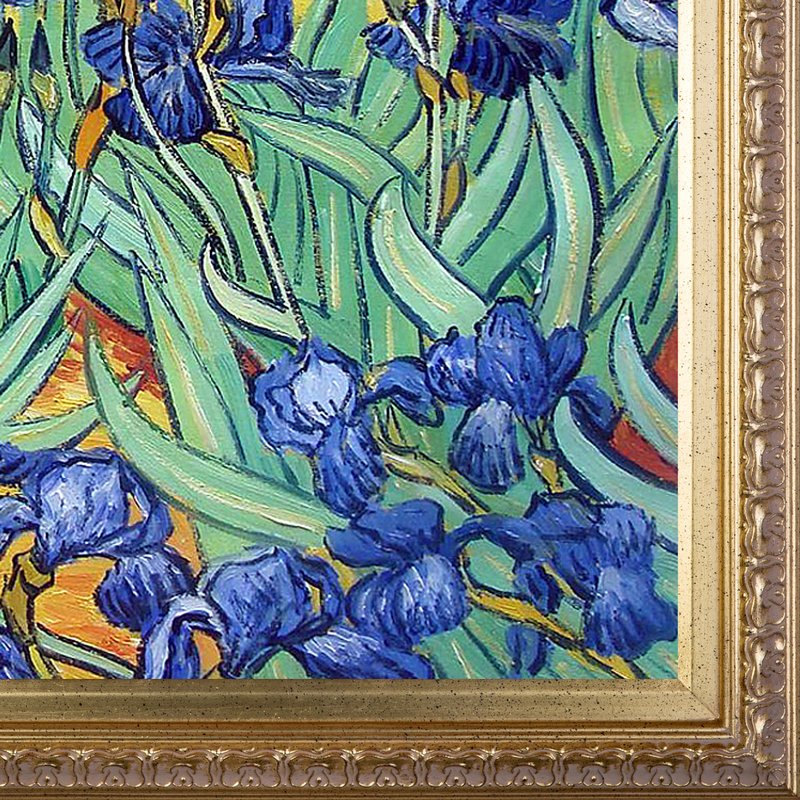 800x800 Tori Home Irises' By Vincent Van Gogh Framed Painting Wayfair - Vincent Van Gogh Irises Painting