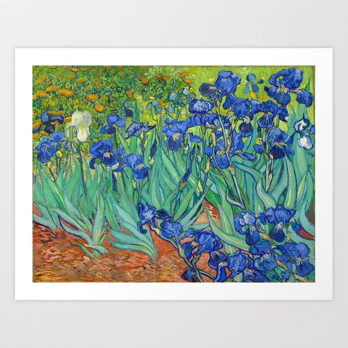 700x700 Vincent Van Gogh Irises Painting Detail Art Print By Designandart - Vincent Van Gogh Irises Painting
