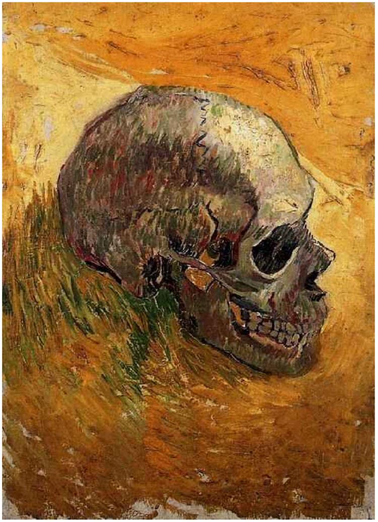 750x1034 Skull By Vincent Van Gogh - Vincent Van Gogh Painting