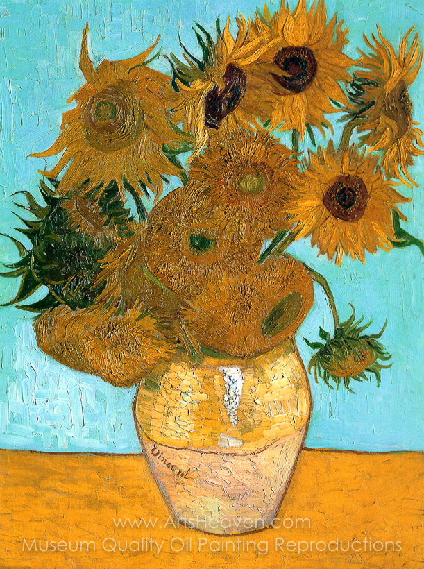 611x820 Vincent Van Gogh Sunflowers Painting Reproduction Of Sunflowers - Vincent Van Gogh Painting