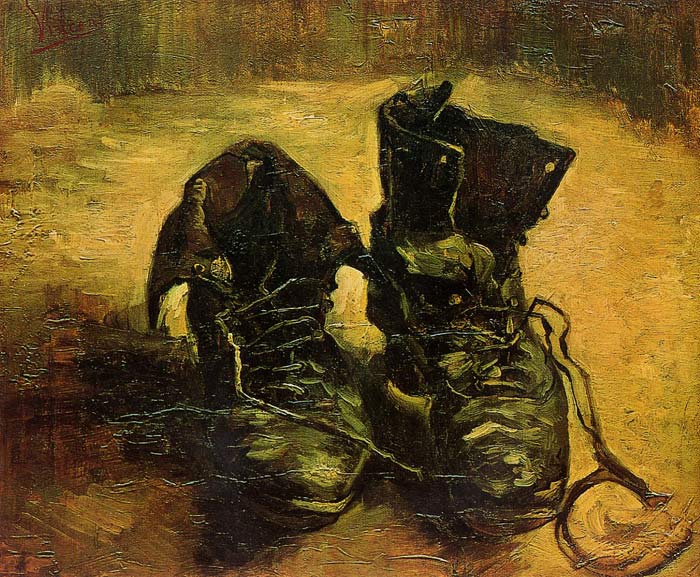 700x577 A Pair Of Shoes, 1886 - Vincent Van Gogh Painting