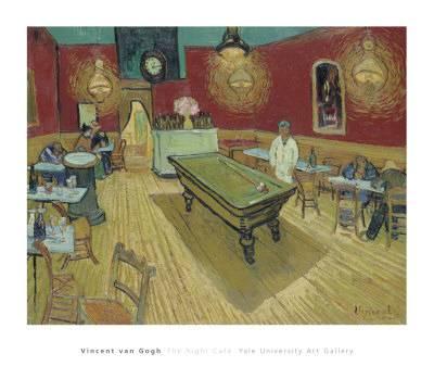 400x349 The Night In The Place Lamartine In Arles, C.1888 Art Print - Vincent Van Gogh Pool Table Painting