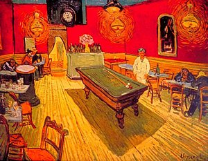 300x233 Pool Hall Paintings Fine Art America - Vincent Van Gogh Pool Table Painting
