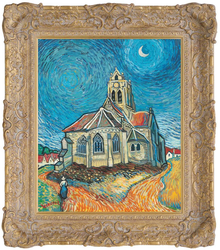 880x1000 The Church - Vincent Van Gogh Style Painting
