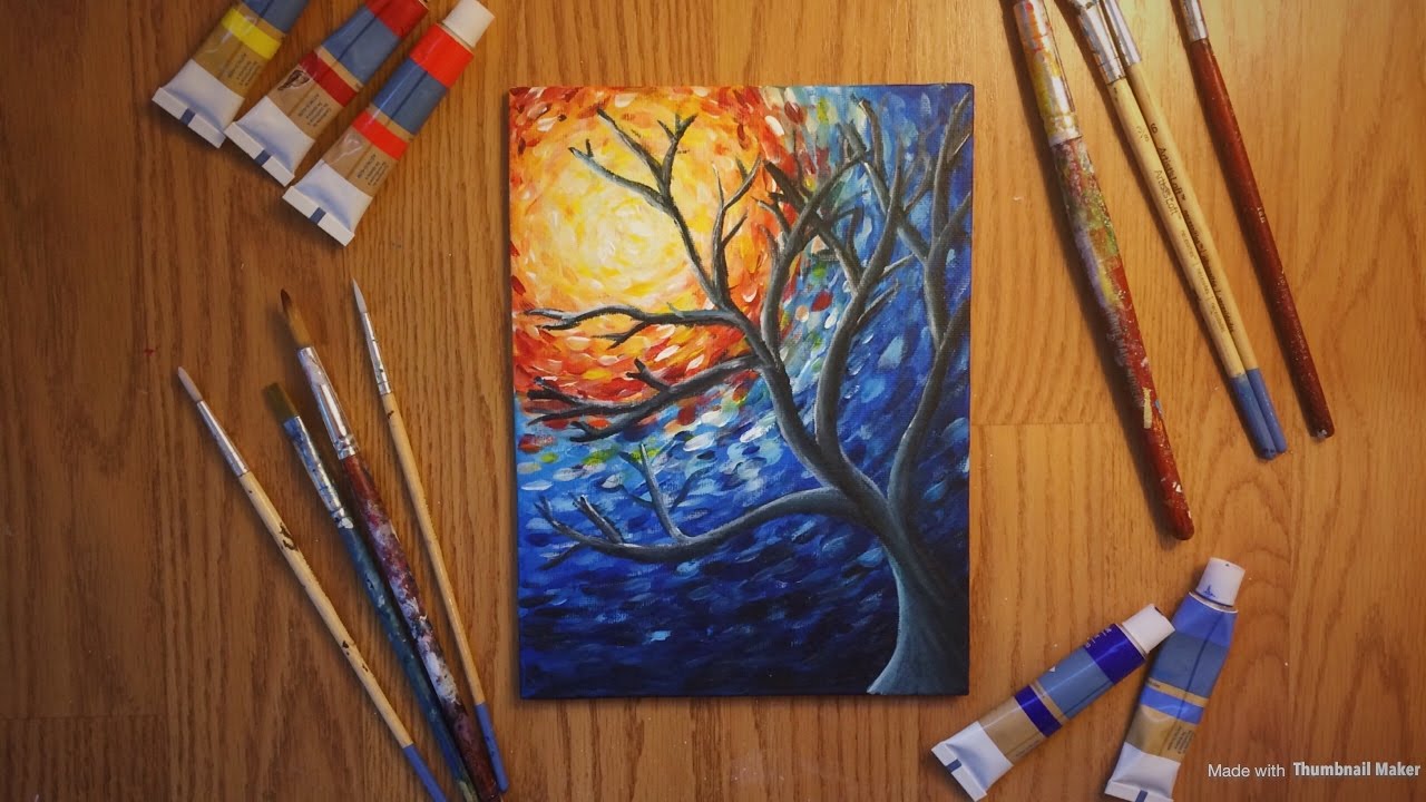 1280x720 Van Gogh Style Painting With Acrylics - Vincent Van Gogh Style Painting