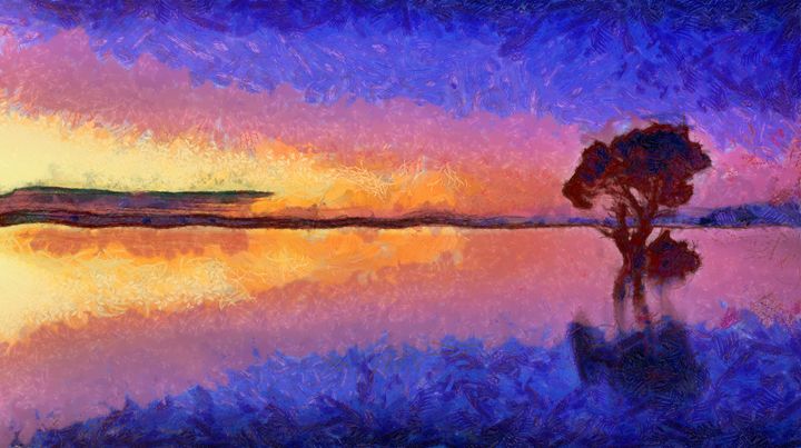 720x403 Vincent Van Gogh Style Lake - Vincent Van Gogh Style Painting