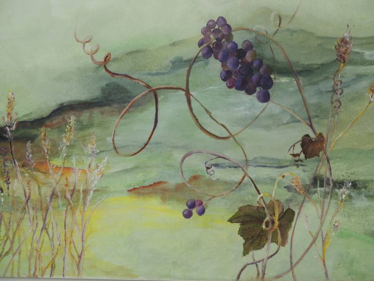 770x578 Saatchi Art Grape Vine Painting By Linda Mccarthy - Vine Painting