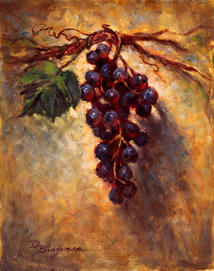 711x900 The Grape Vine Painting By Donna Bingaman - Vine Painting