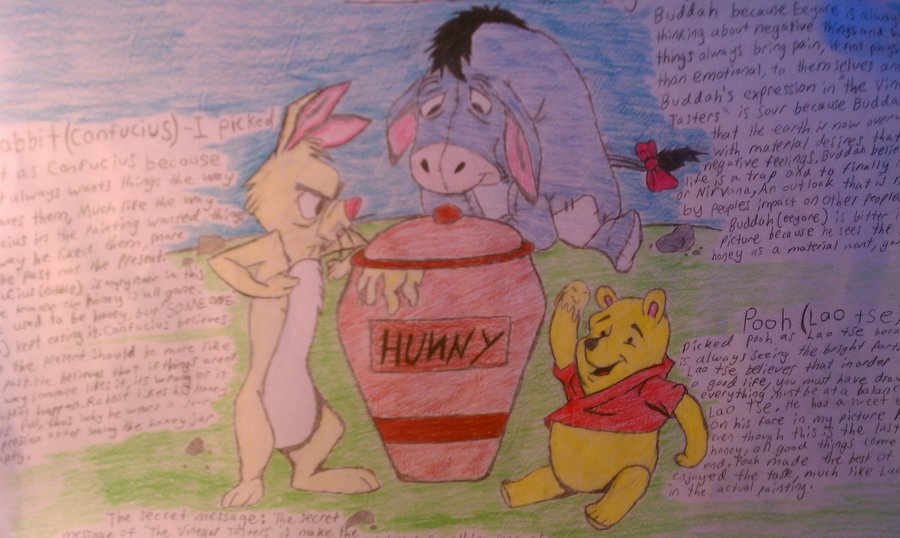 900x538 The Vinegar Tasters (Winnie The Pooh Project) By Zylund - Vinegar Tasters Painting