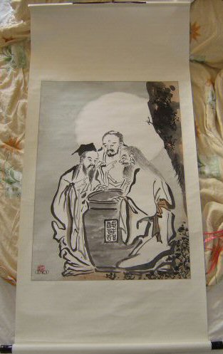 313x497 Three (3) Vinegar Tasters Scroll Paintings And Posters - Vinegar Tasters Painting