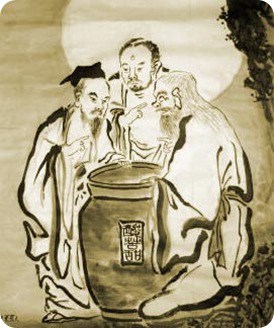 274x328 Careful Man, There's Vinegar Here! - Vinegar Tasters Painting