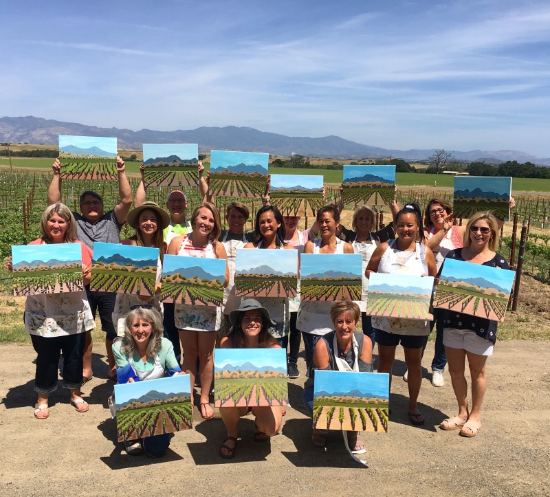 800x723 Painting In The Vineyard - Vineyard Painting