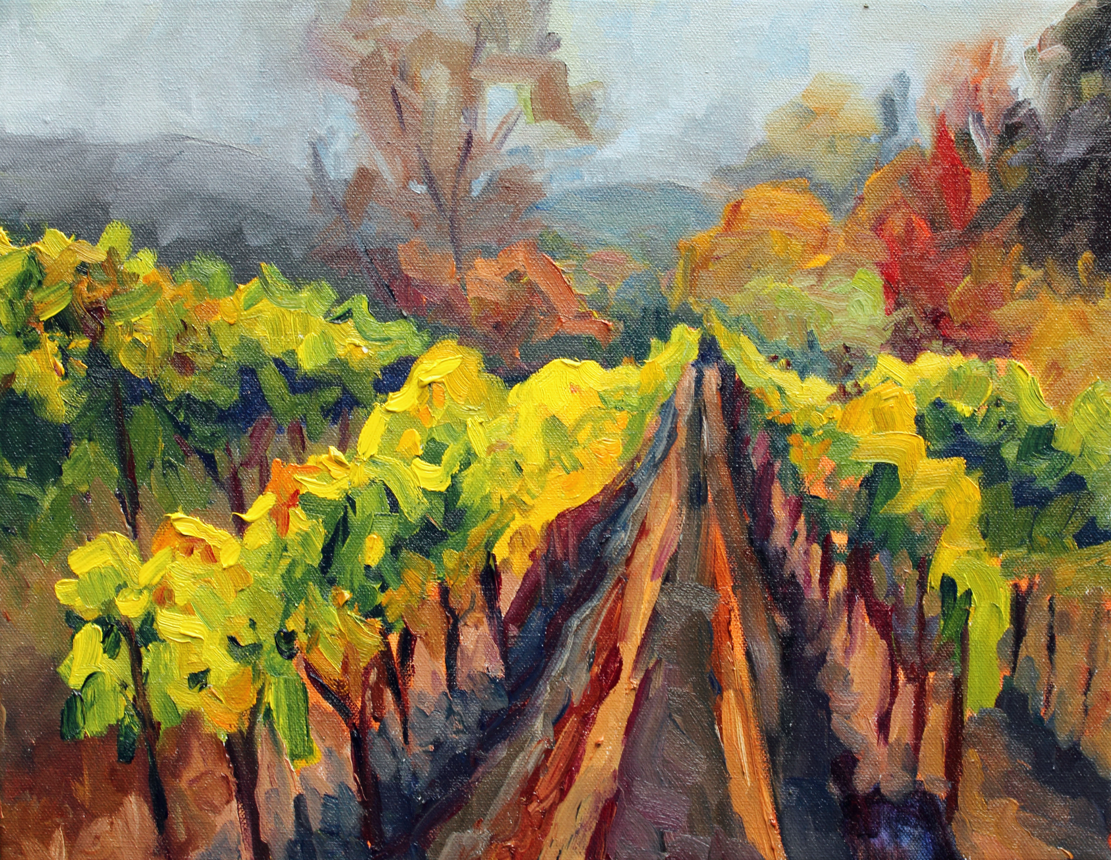 3788x2934 Vineyard Painting Loralee Chapleau Fine Art - Vineyard Painting