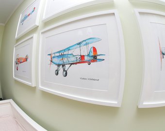 340x270 Vintage Airplane Etsy - Vintage Airplane Painting