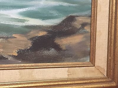 400x300 Vintage Oil On Canvas California Laguna Beach Painting Signed By - Vintage Beach Painting