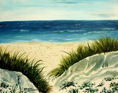 400x316 Acrylic And Oil Paintings - Vintage Beach Painting