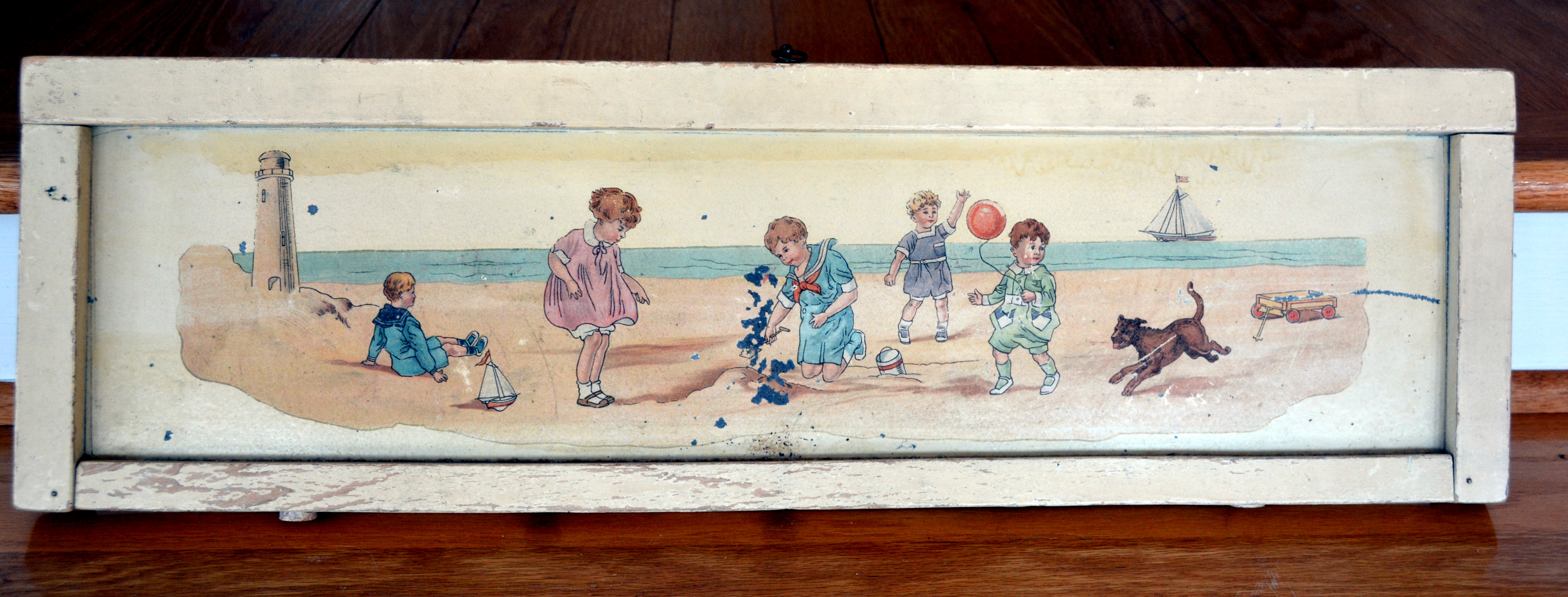5633x2143 Vintage Beach Scene These Days Of Mine - Vintage Beach Painting