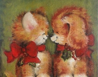Vintage Christmas Painting