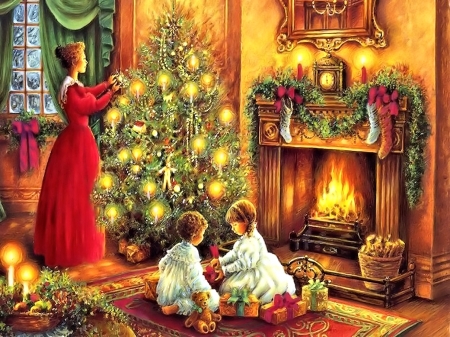 450x337 Vintage Christmas - Vintage Christmas Painting