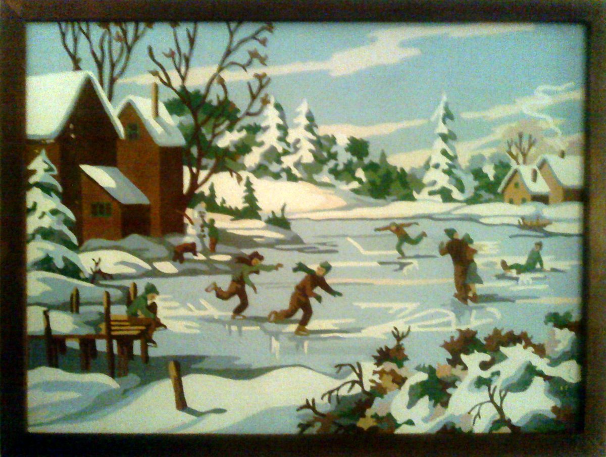1200x905 Thrifty Style - Vintage Christmas Painting